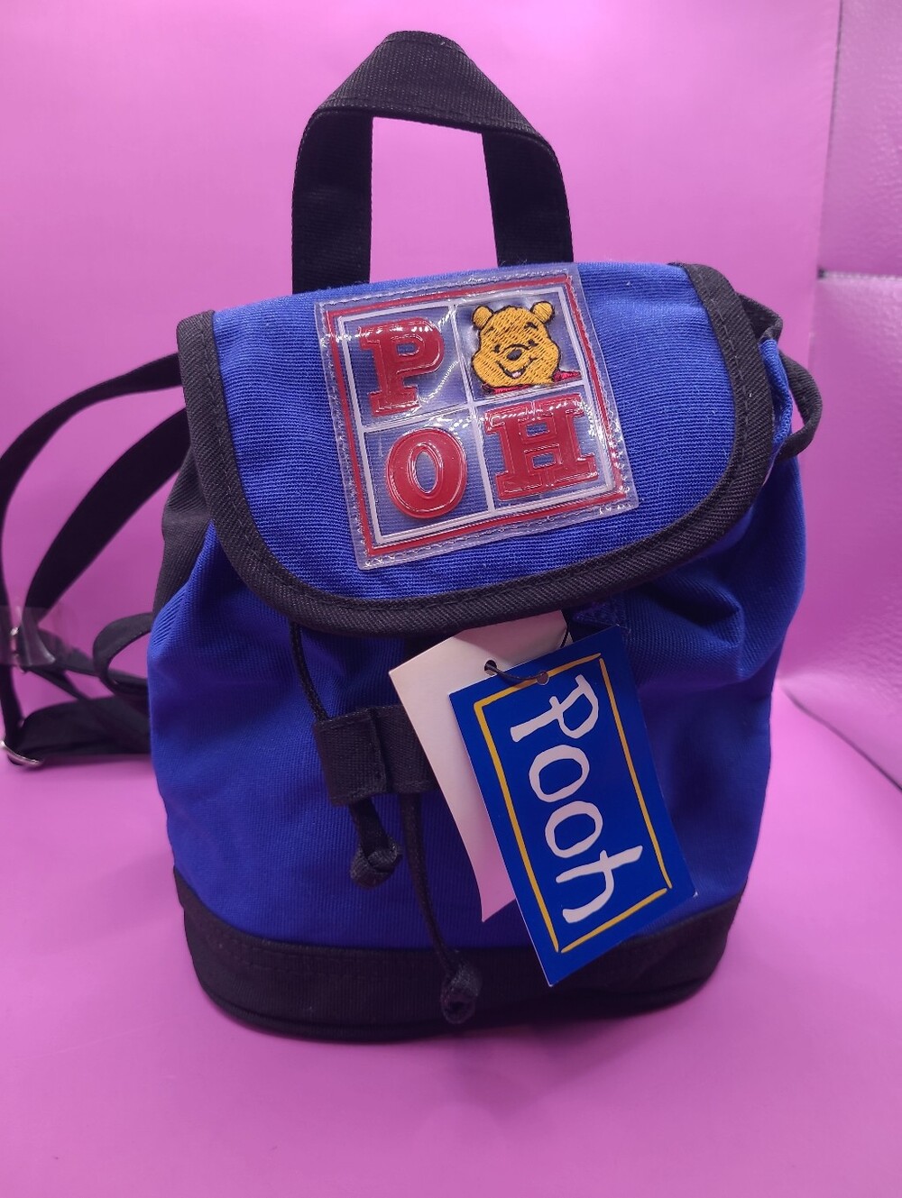Vtg Winnie The Pooh Mini Backpack NWT Deadstock 90s Disney Blue Canvas Bag